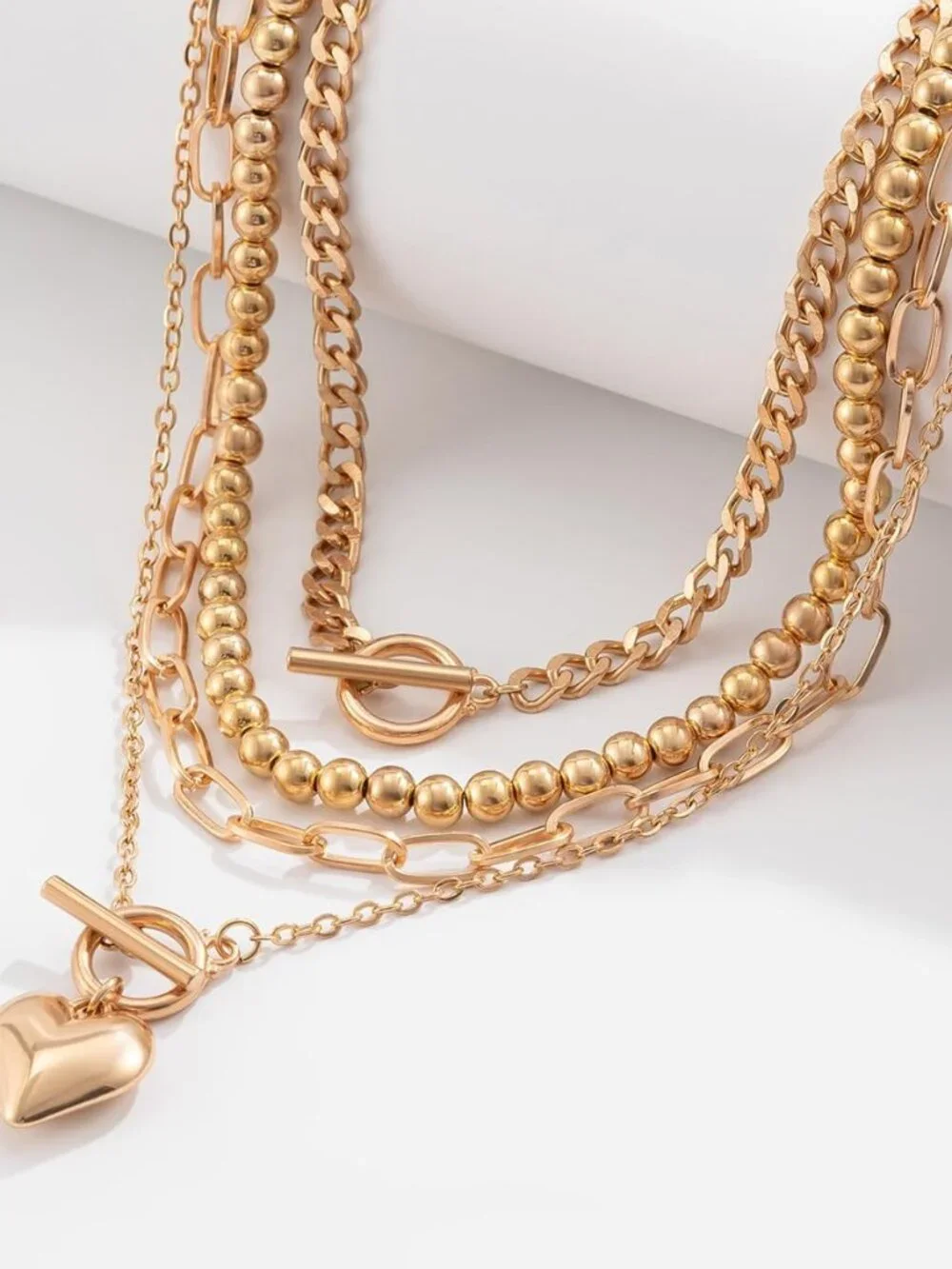 Layered Necklace for Women Non Tarnish Chunky Necklace Stack for Women Paperclip - Picture 9 of 9